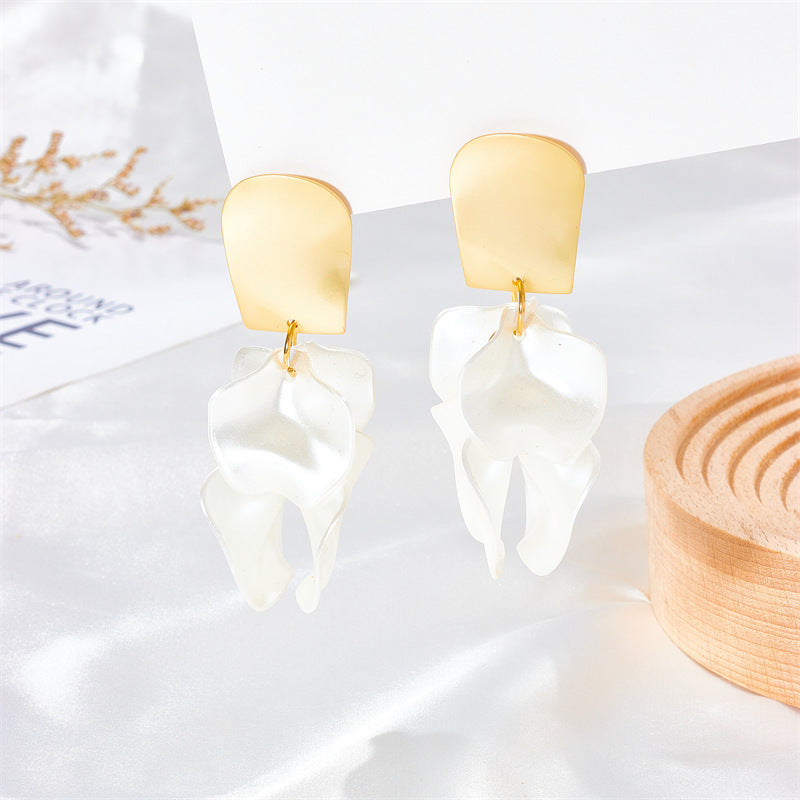 Wholesale Multi Color Petal Leaf Earrings